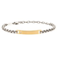 Bracciale Breil Uomo TAG & CROSS in Acciaio Zircone TJ3225 - TJ3225